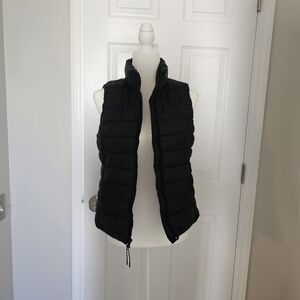 Gap Lightweight‎ Puffer Vest Zipper Pockets Black Winter Womens S